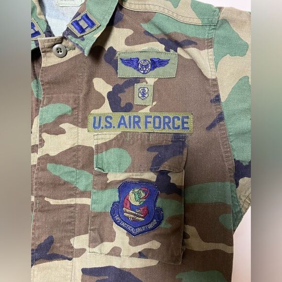 U.S. Air Force Authentic Small Combat Camouflage Button Down Jacket - Picture 5 of 15